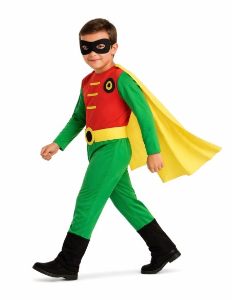 Fantasia de alta qualidade do Super Robin, ideal para o carnaval, festas temáticas e eventos especiais.